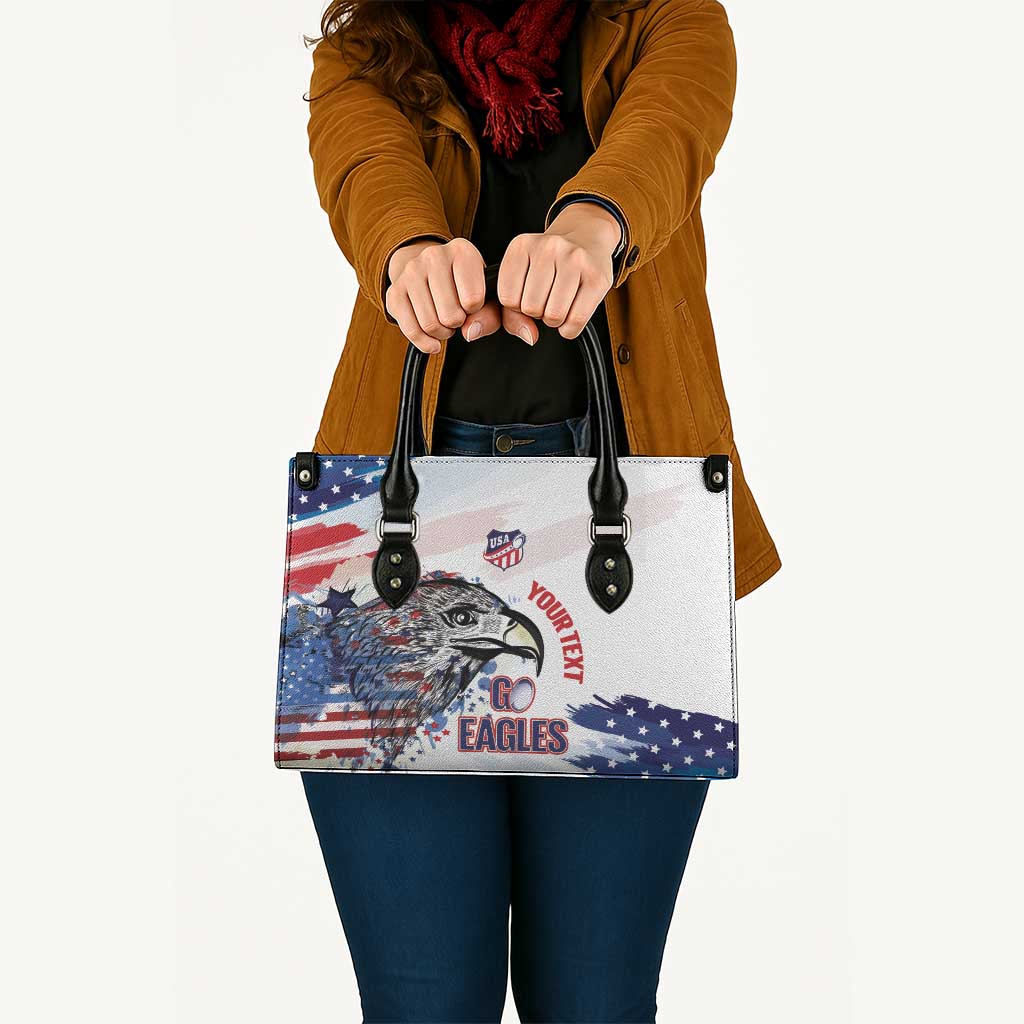 USA 2026 Rugby Custom Leather Bag Go Eagle Brushes Style