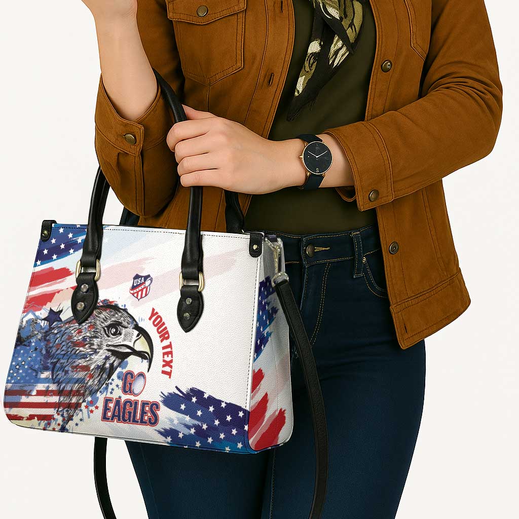USA 2026 Rugby Custom Leather Bag Go Eagle Brushes Style