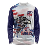 USA 2026 Rugby Custom Long Sleeve Shirt Go Eagle Brushes Style