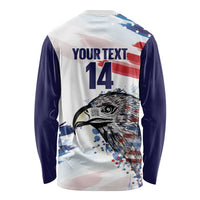 USA 2026 Rugby Custom Long Sleeve Shirt Go Eagle Brushes Style