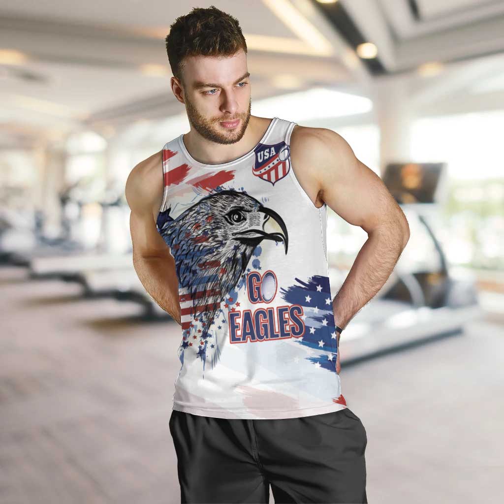 USA 2026 Rugby Custom Men Tank Top Go Eagle Brushes Style
