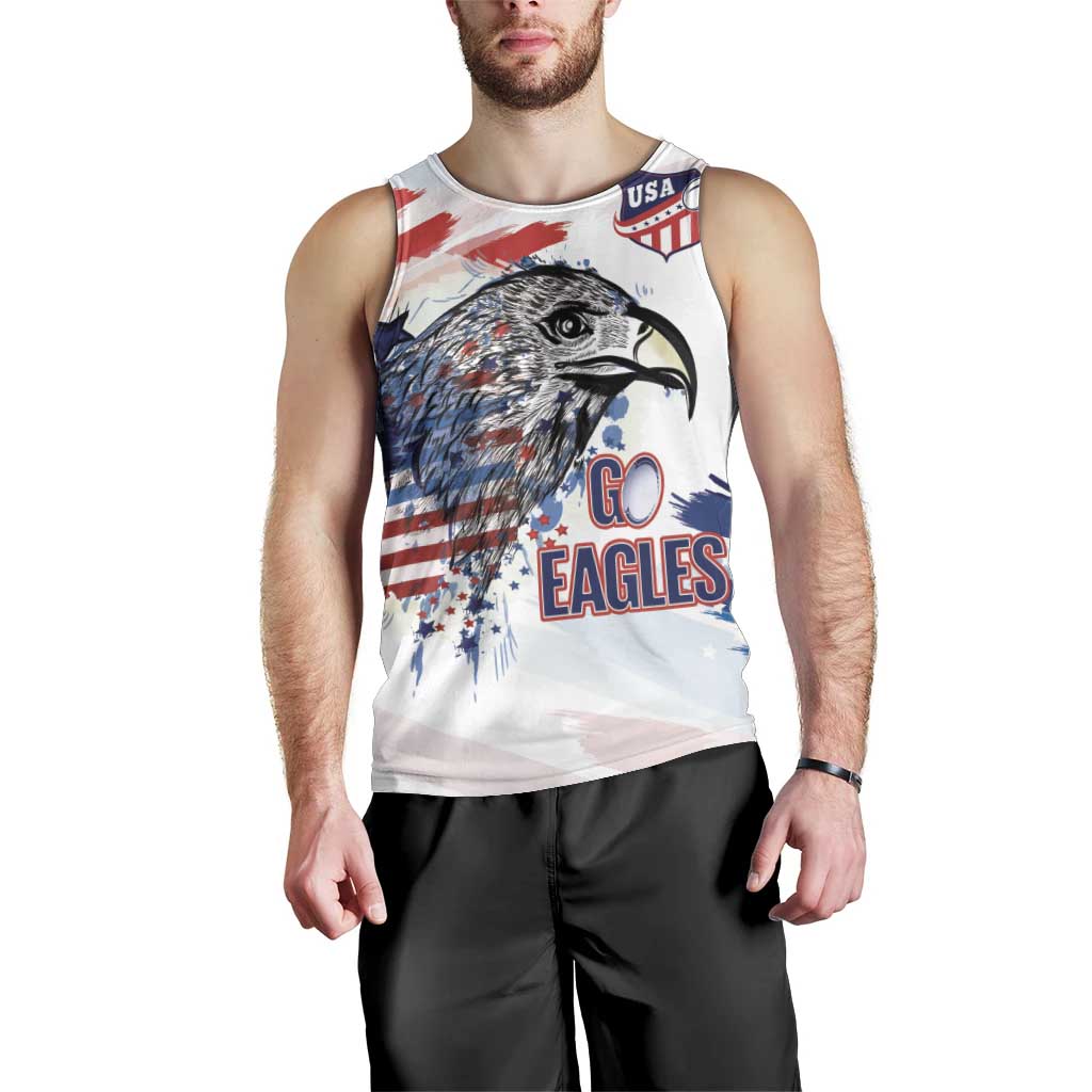 USA 2026 Rugby Custom Men Tank Top Go Eagle Brushes Style
