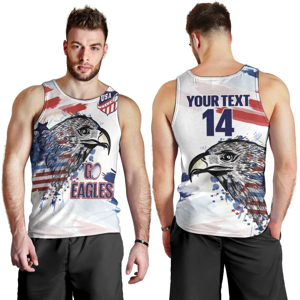 USA 2026 Rugby Custom Men Tank Top Go Eagle Brushes Style