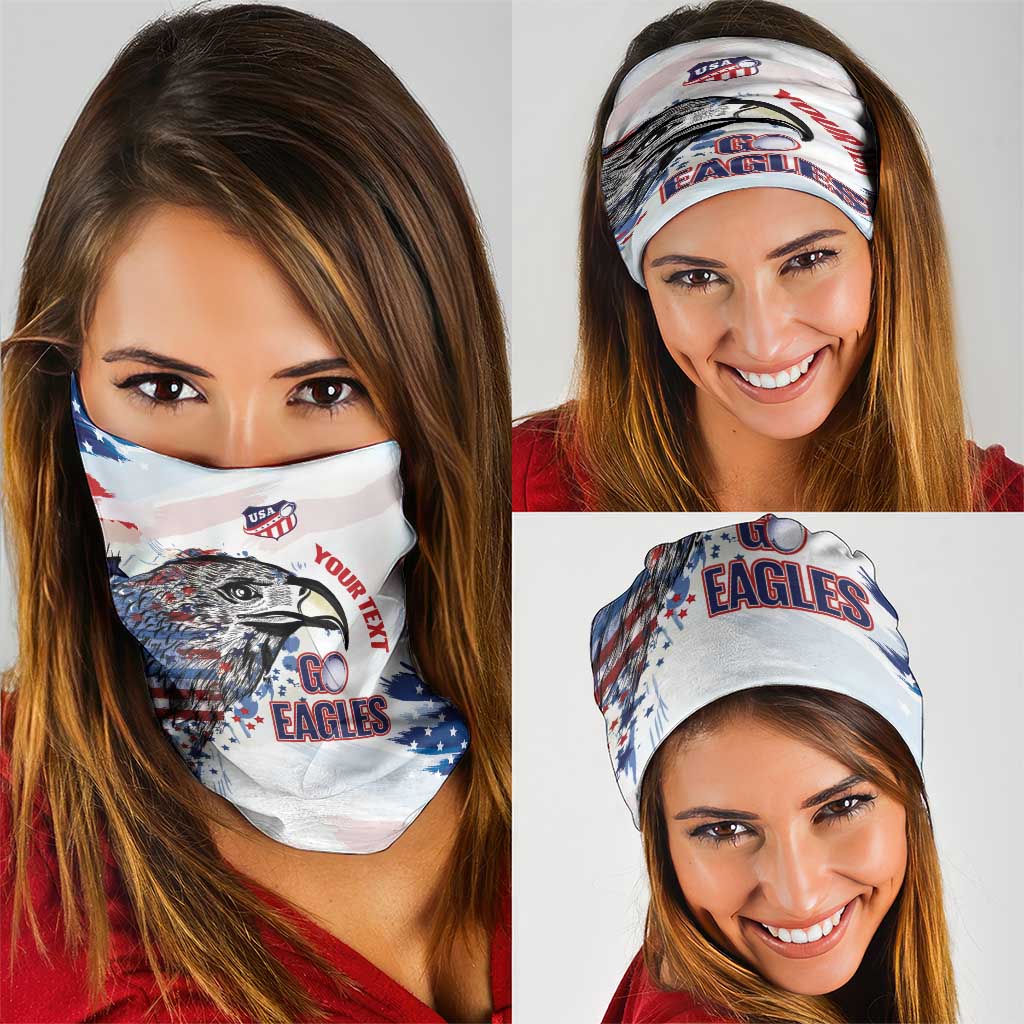 USA 2026 Rugby Custom Neck Gaiter Go Eagle Brushes Style