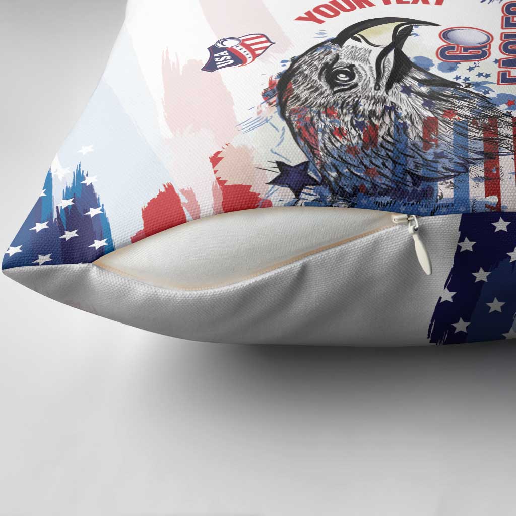 USA 2026 Rugby Custom Pillow Cover Go Eagle Brushes Style