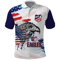 USA 2026 Rugby Custom Polo Shirt Go Eagle Brushes Style