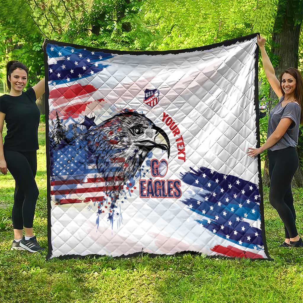 USA 2026 Rugby Custom Quilt Go Eagle Brushes Style