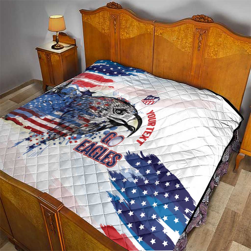 USA 2026 Rugby Custom Quilt Go Eagle Brushes Style