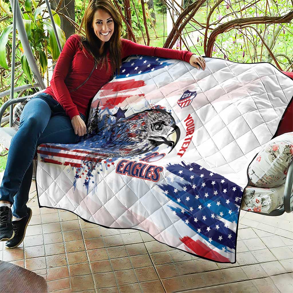 USA 2026 Rugby Custom Quilt Go Eagle Brushes Style