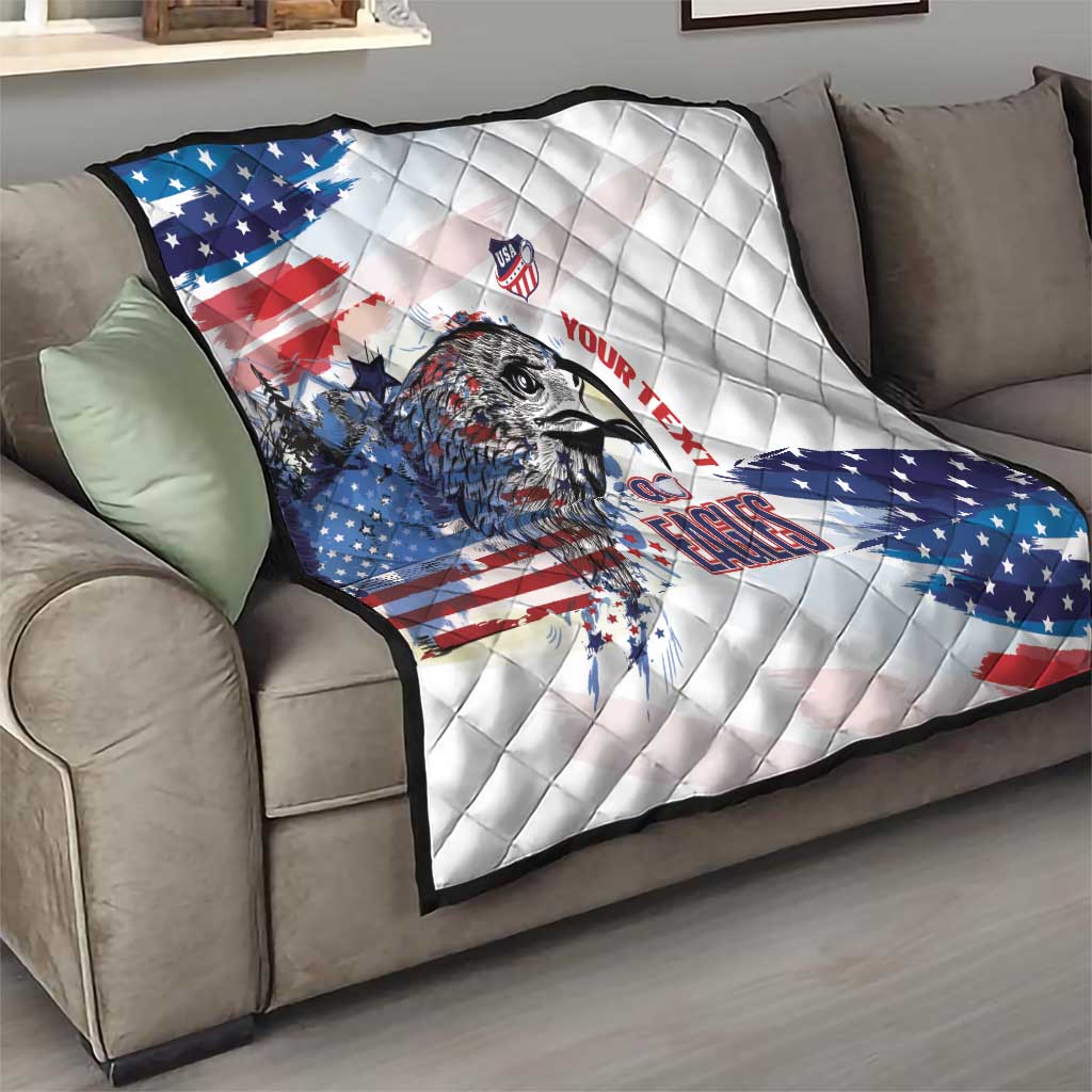 USA 2026 Rugby Custom Quilt Go Eagle Brushes Style