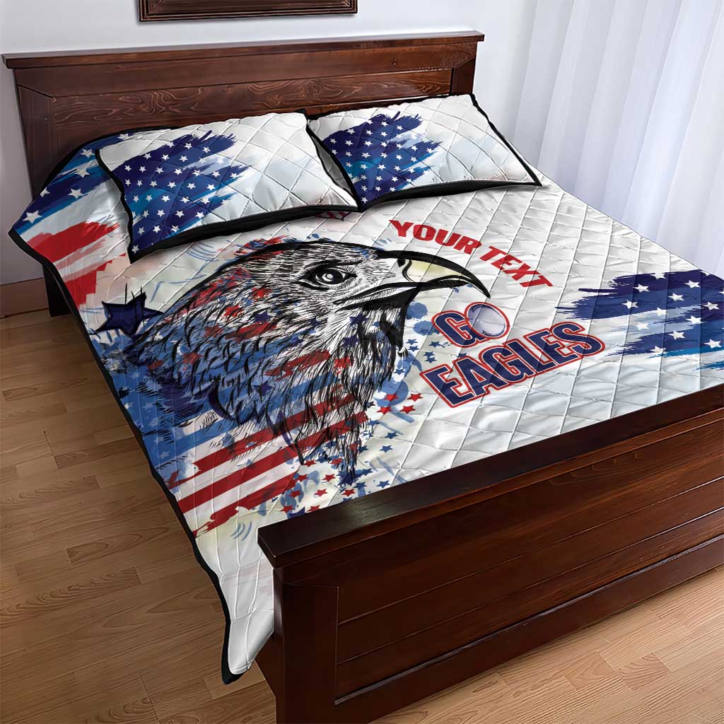 USA 2026 Rugby Custom Quilt Bed Set Go Eagle Brushes Style