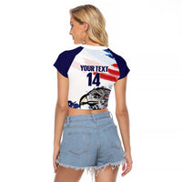 USA 2026 Rugby Custom Raglan Cropped T Shirt Go Eagle Brushes Style