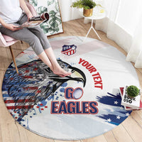 USA 2026 Rugby Custom Round Carpet Go Eagle Brushes Style