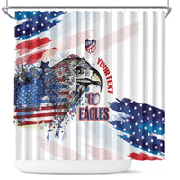 USA 2026 Rugby Custom Shower Curtain Go Eagle Brushes Style