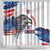 USA 2026 Rugby Custom Shower Curtain Go Eagle Brushes Style