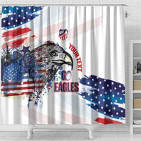 USA 2026 Rugby Custom Shower Curtain Go Eagle Brushes Style