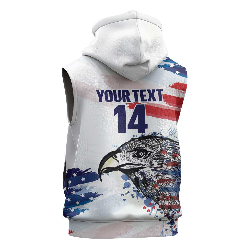 USA 2026 Rugby Custom Sleeveless Hoodie Go Eagle Brushes Style
