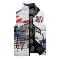 USA 2026 Rugby Custom Sleeveless Puffer Jacket Go Eagle Brushes Style