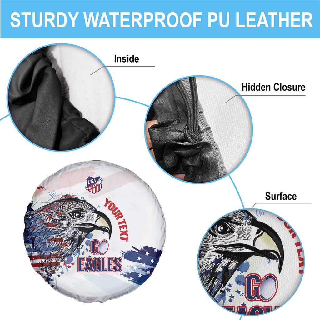 USA 2026 Rugby Custom Spare Tire Cover Go Eagle Brushes Style