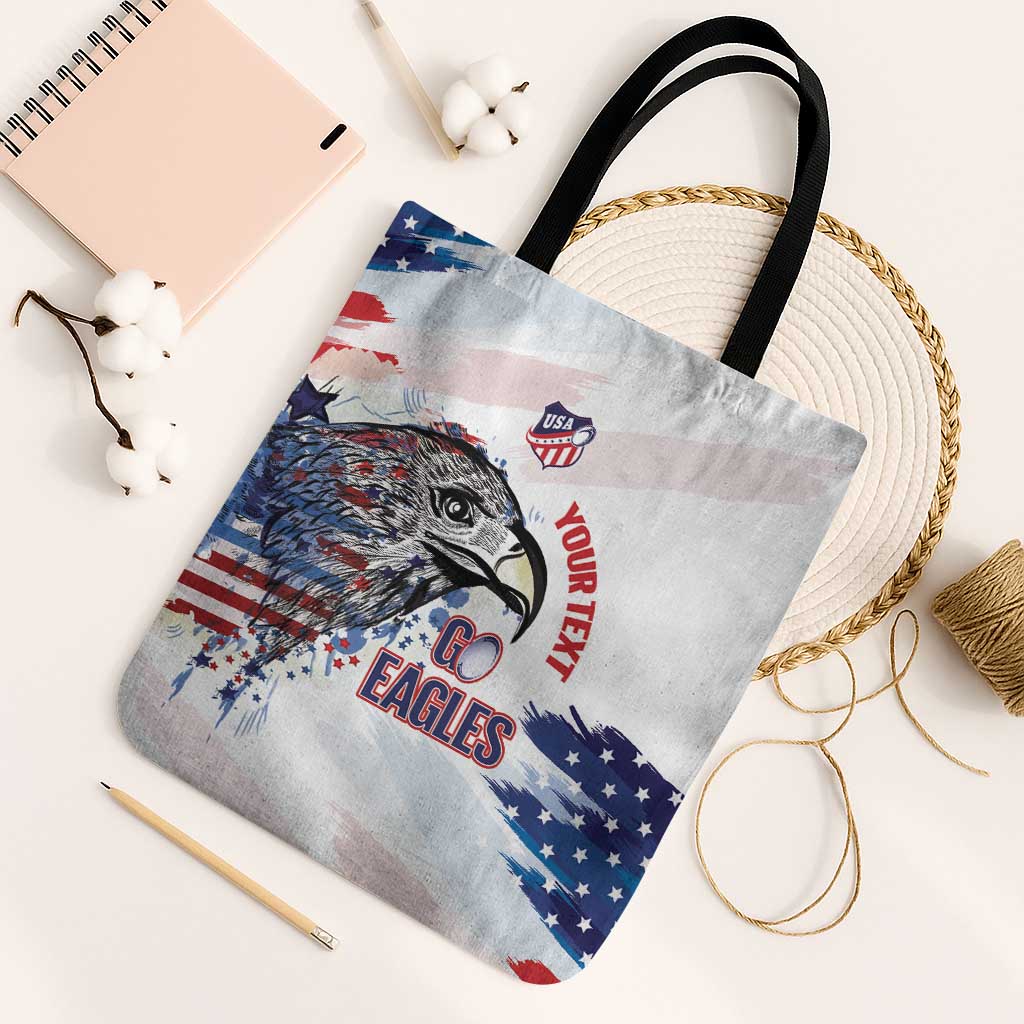 USA 2026 Rugby Custom Tote Bag Go Eagle Brushes Style