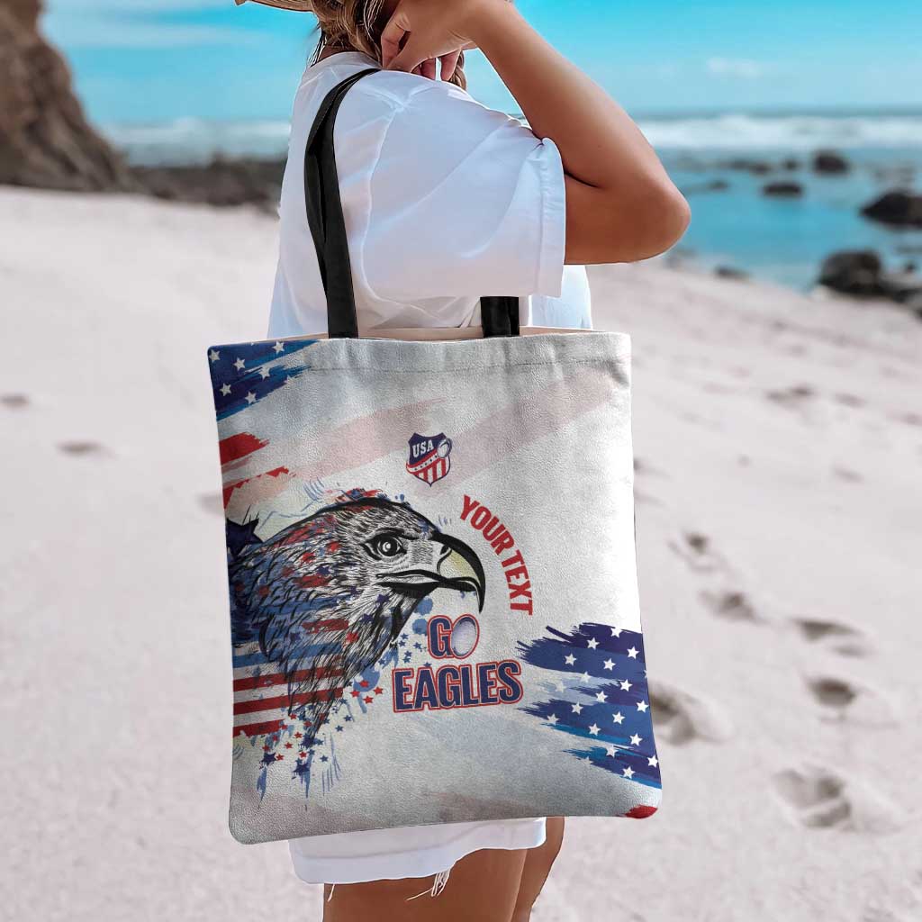USA 2026 Rugby Custom Tote Bag Go Eagle Brushes Style