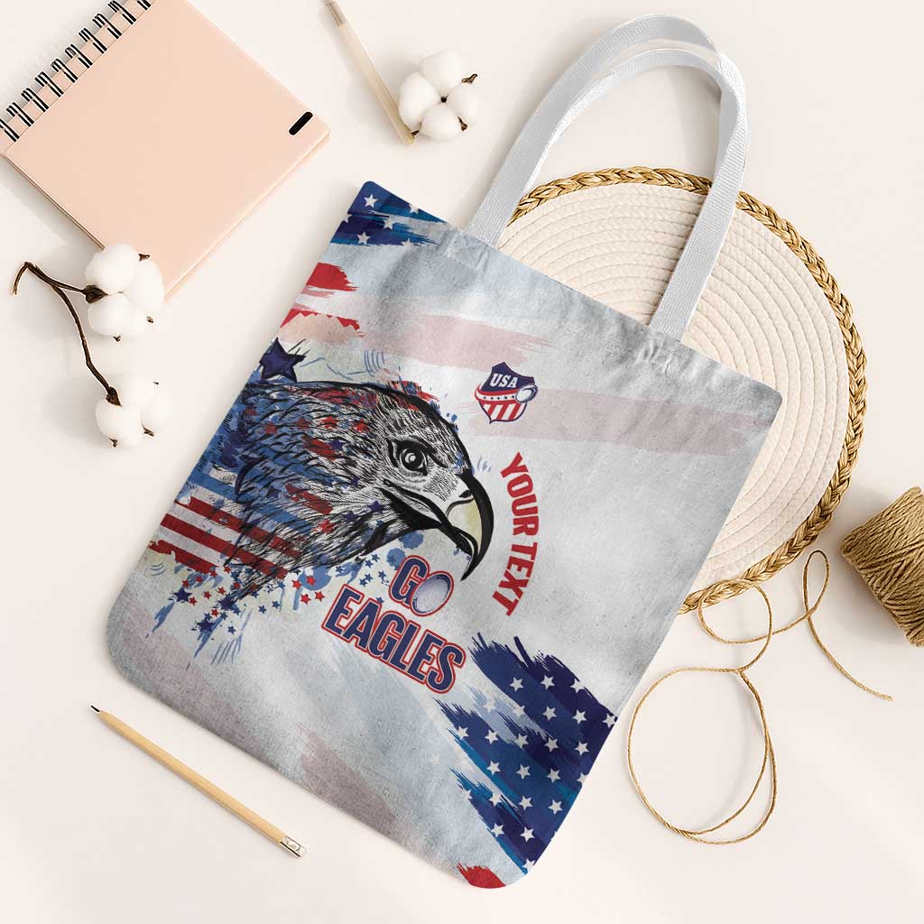 USA 2026 Rugby Custom Tote Bag Go Eagle Brushes Style