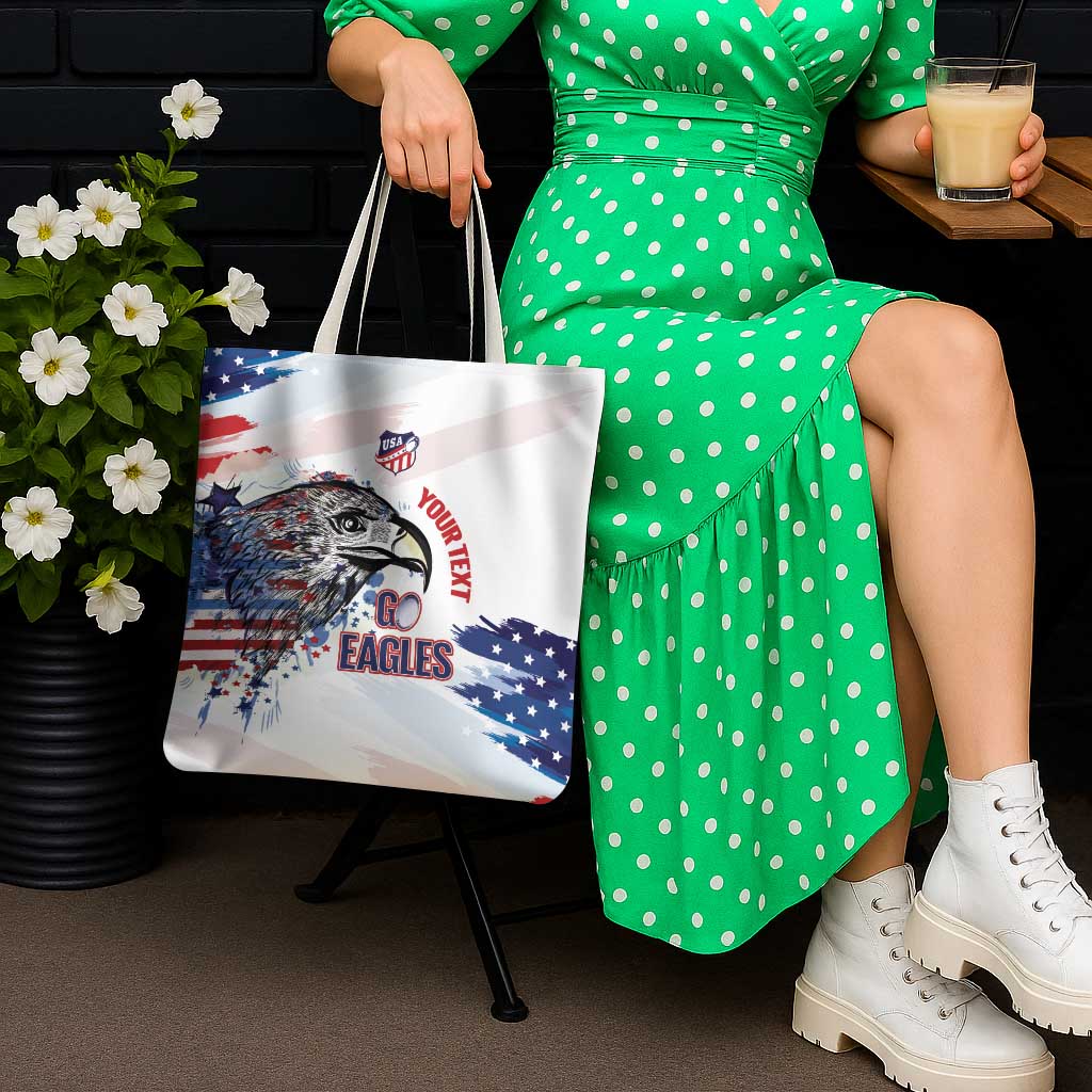 USA 2026 Rugby Custom Tote Bag Go Eagle Brushes Style