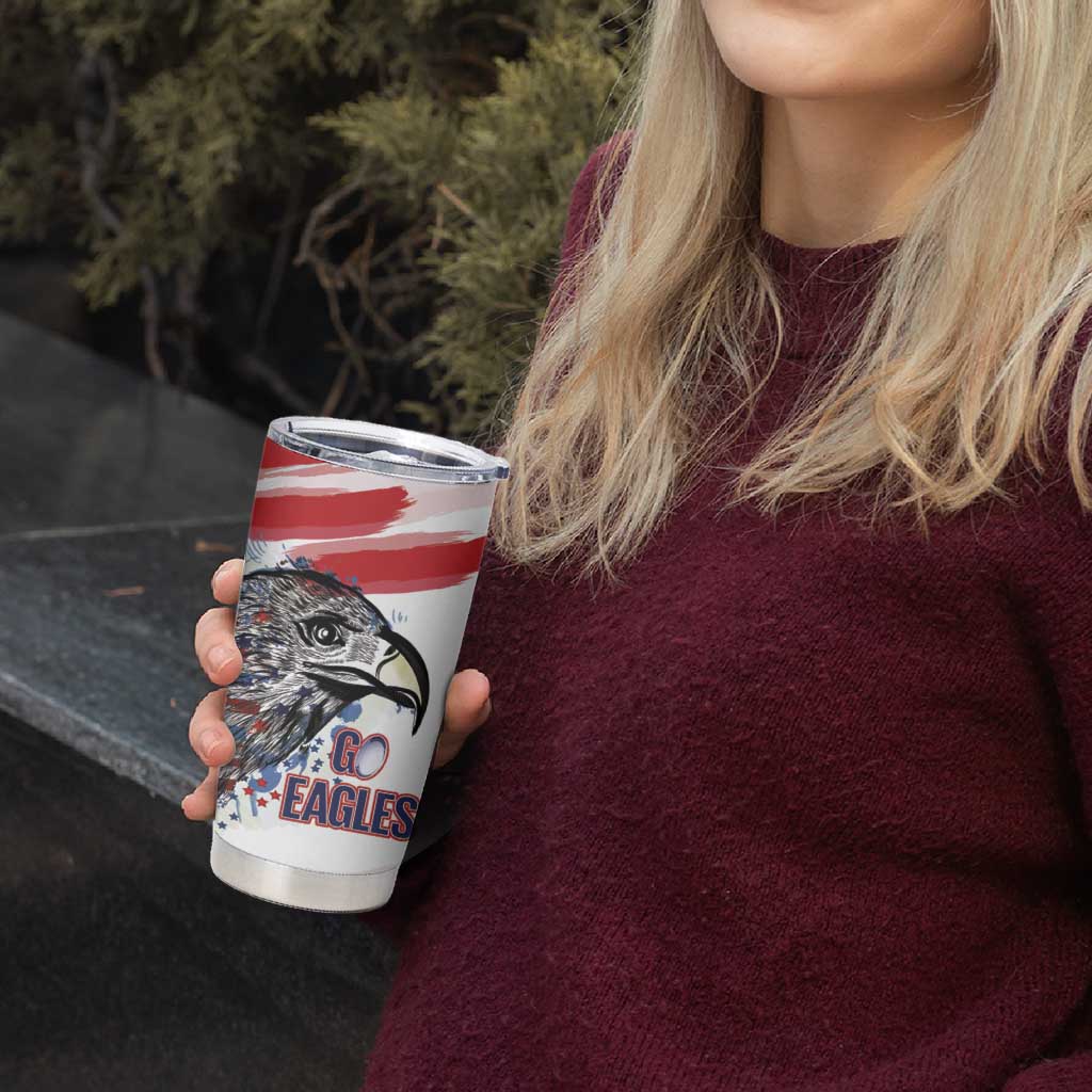 USA 2026 Rugby Custom Tumbler Cup Go Eagle Brushes Style