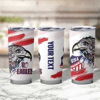 USA 2026 Rugby Custom Tumbler Cup Go Eagle Brushes Style