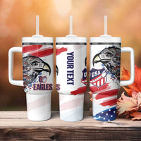 USA 2026 Rugby Custom Tumbler With Handle Go Eagle Brushes Style