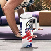 USA 2026 Rugby Custom Tumbler With Handle Go Eagle Brushes Style