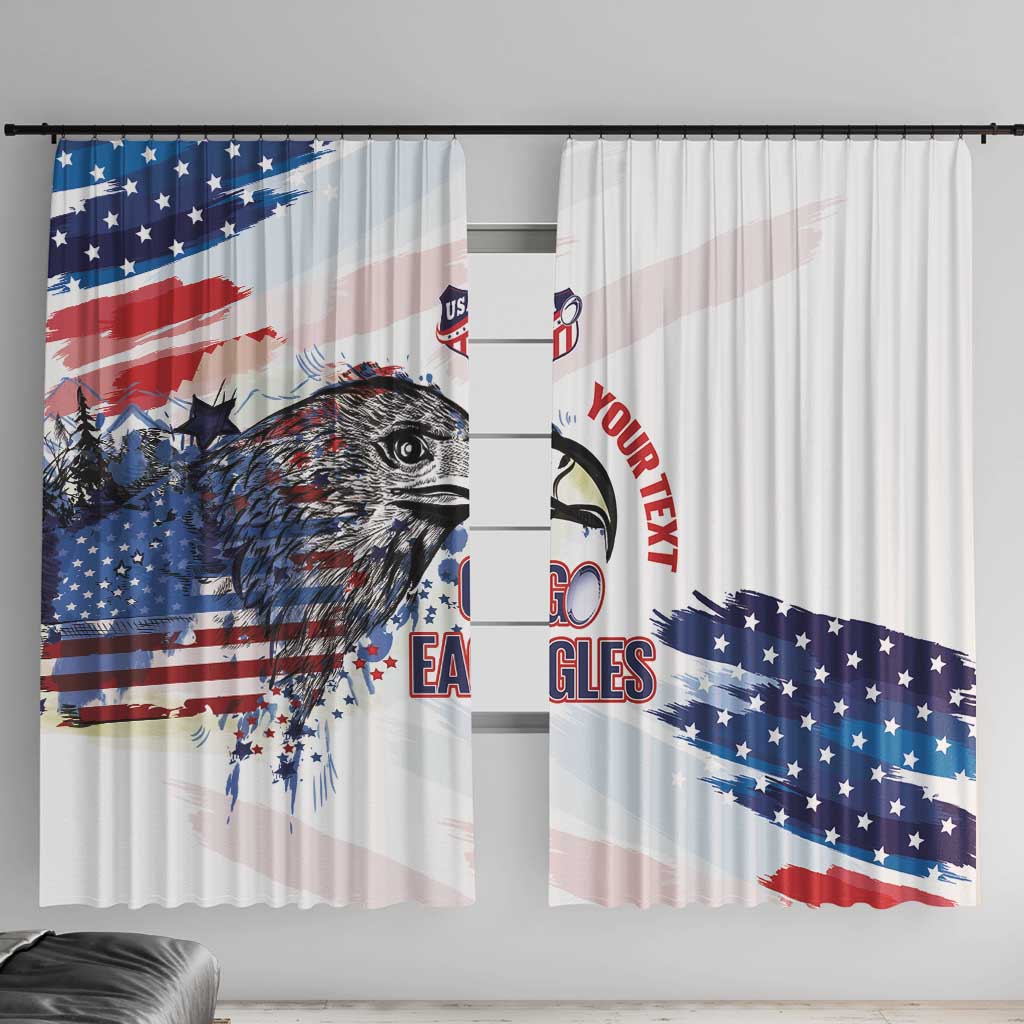 USA 2026 Rugby Custom Window Curtain Go Eagle Brushes Style