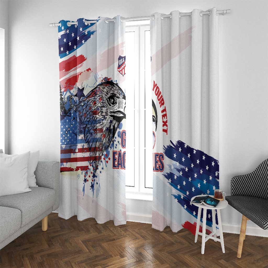 USA 2026 Rugby Custom Window Curtain Go Eagle Brushes Style