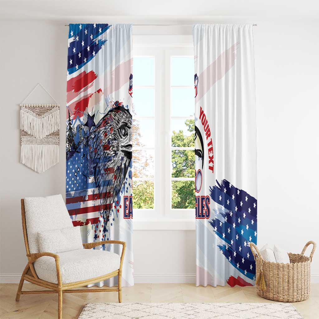 USA 2026 Rugby Custom Window Curtain Go Eagle Brushes Style