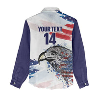 USA 2026 Rugby Custom Women Casual Shirt Go Eagle Brushes Style