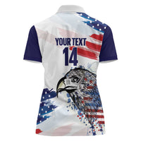 USA 2026 Rugby Custom Women Polo Shirt Go Eagle Brushes Style