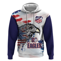 USA 2026 Rugby Custom Zip Hoodie Go Eagle Brushes Style