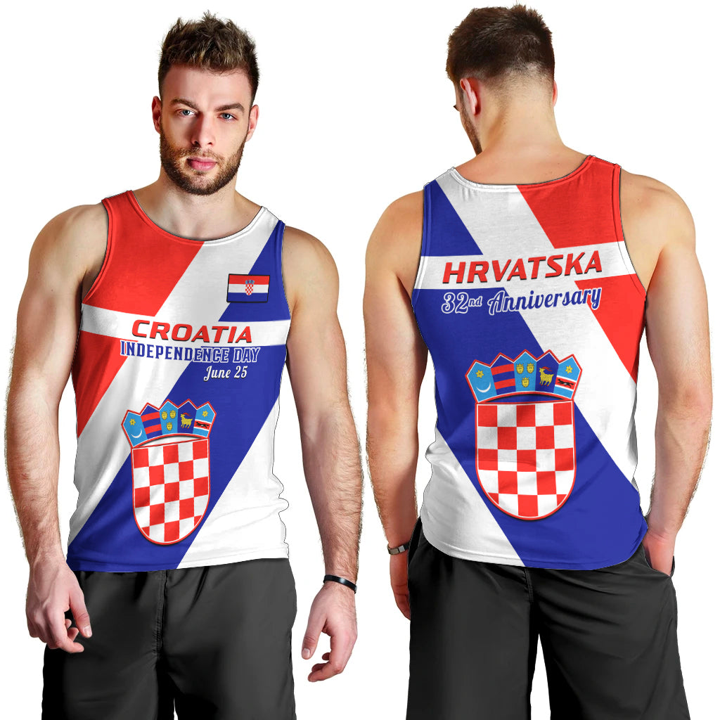 june-25-croatia-men-tank-top-independence-day-hrvatska-coat-of-arms-32nd-anniversary