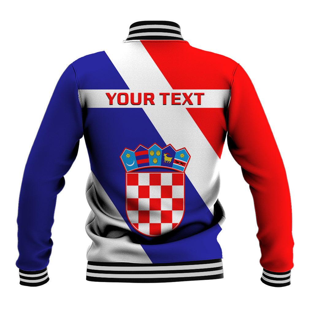 Personalised June 25 Croatia Baseball Jacket Independence Day Hrvatska Coat Of Arms 32nd Anniversary - Wonder Print Shop