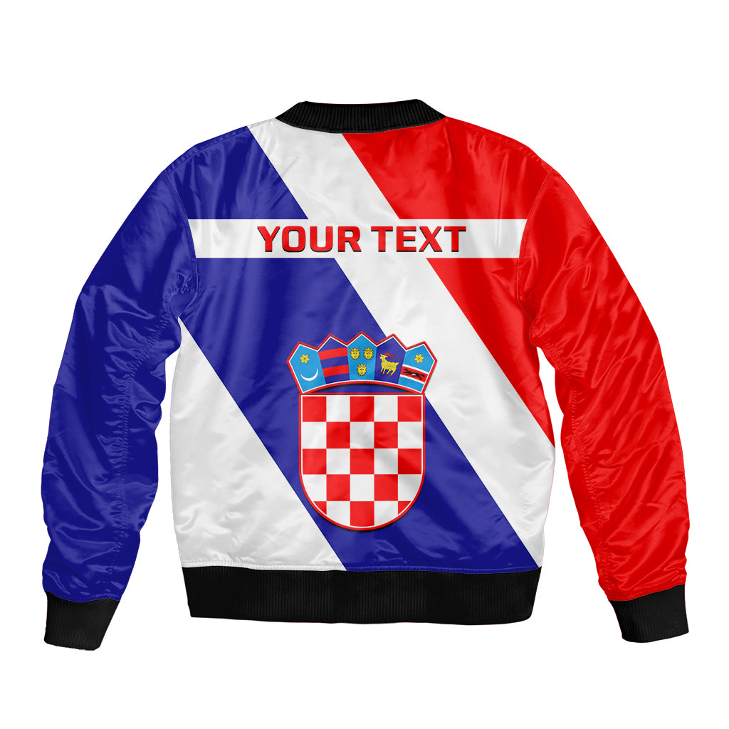 Personalised June 25 Croatia Bomber Jacket Independence Day Hrvatska Coat Of Arms 32nd Anniversary - Wonder Print Shop