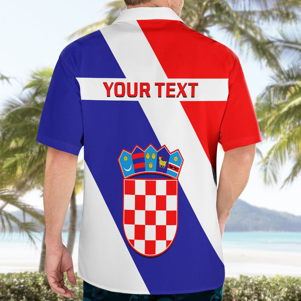 Personalised June 25 Croatia Hawaiian Shirt Independence Day Hrvatska Coat Of Arms 32nd Anniversary - Wonder Print Shop
