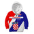 Personalised June 25 Croatia Kid Hoodie Independence Day Hrvatska Coat Of Arms 32nd Anniversary - Wonder Print Shop