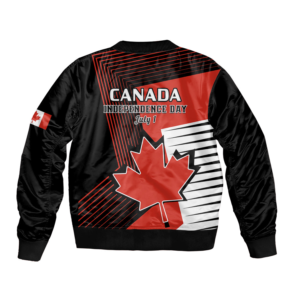 July 1 Canada Bomber Jacket Independence Day with Canadian Maple Leaf - Wonder Print Shop
