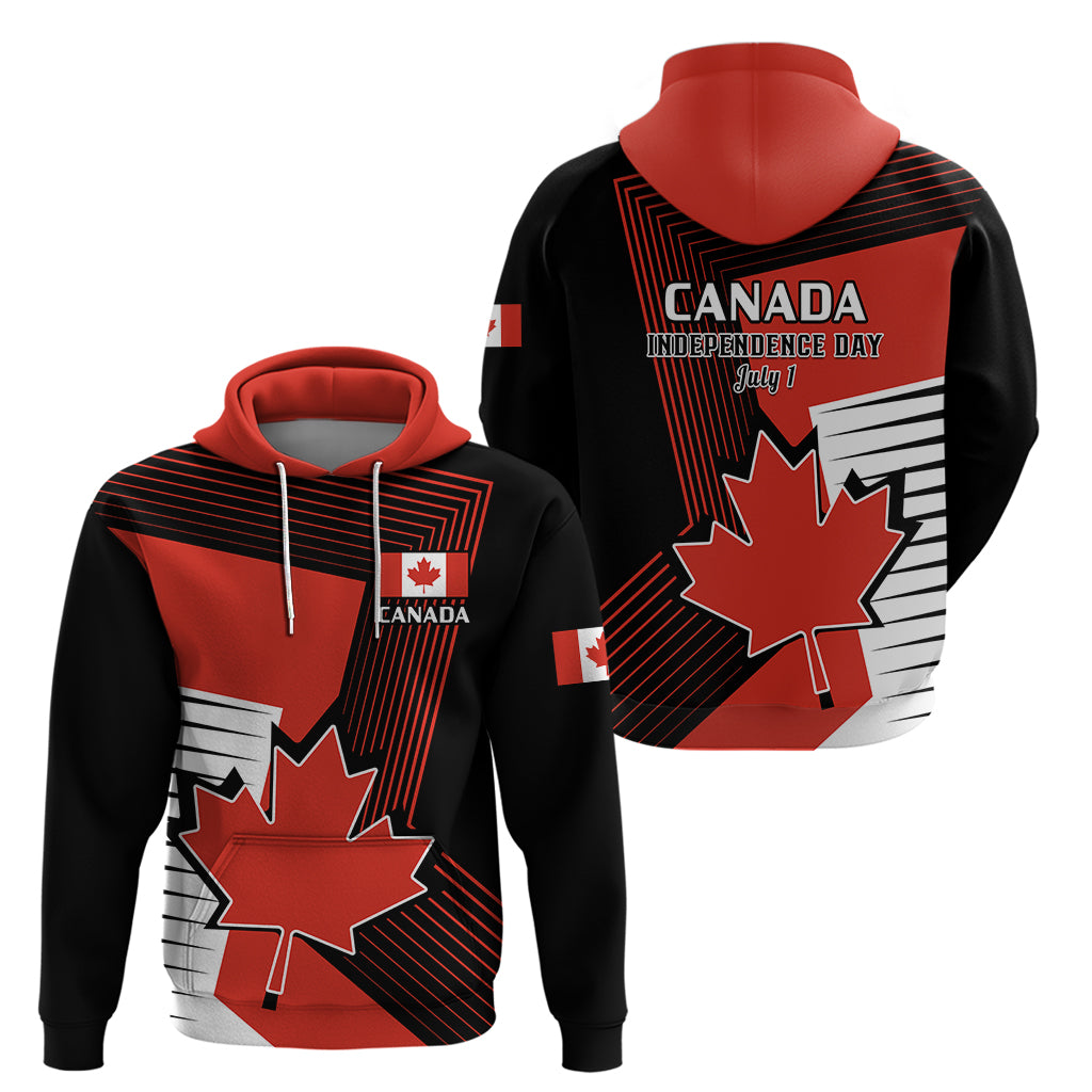 July 1 Canada Hoodie Independence Day with Canadian Maple Leaf - Wonder Print Shop