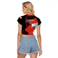 July 1 Canada Raglan Cropped T Shirt Independence Day with Canadian Maple Leaf - Wonder Print Shop