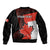 Personalised July 1 Canada Sleeve Zip Bomber Jacket Independence Day with Canadian Maple Leaf - Wonder Print Shop