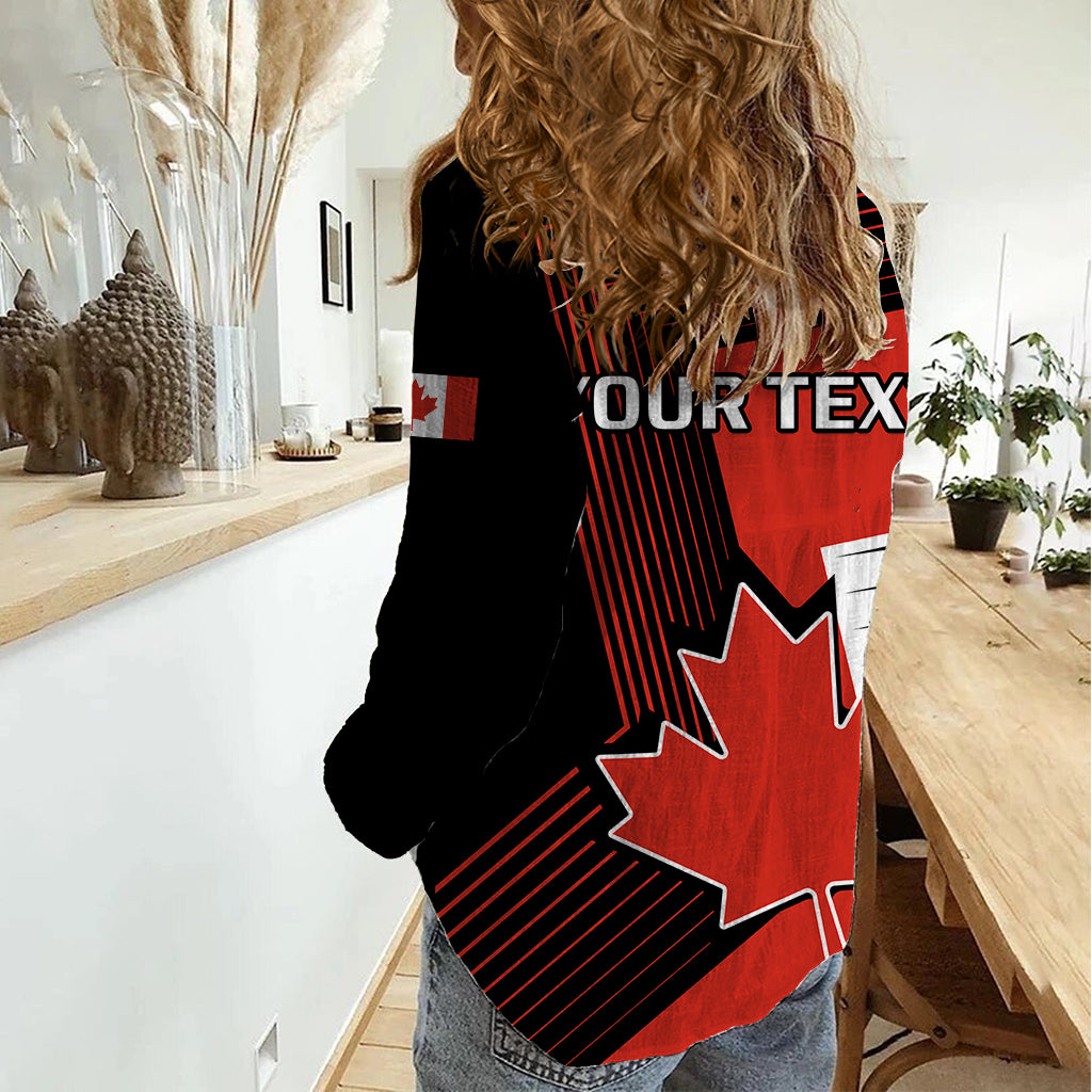 Personalised July 1 Canada Women Casual Shirt Independence Day with Canadian Maple Leaf - Wonder Print Shop