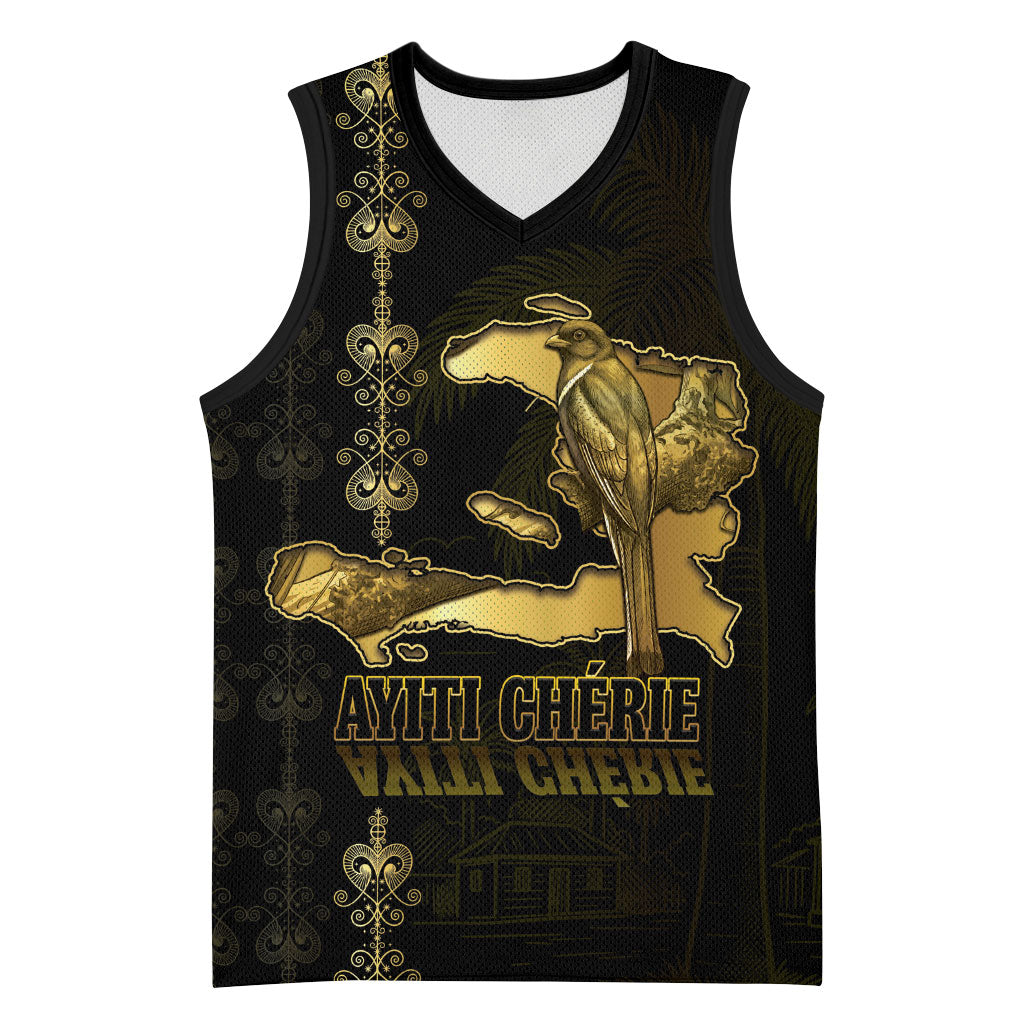 Afro-Haitians Ayiti Cherie Basketball Jersey Haiti Map Kanson Wouj Veve Vodou