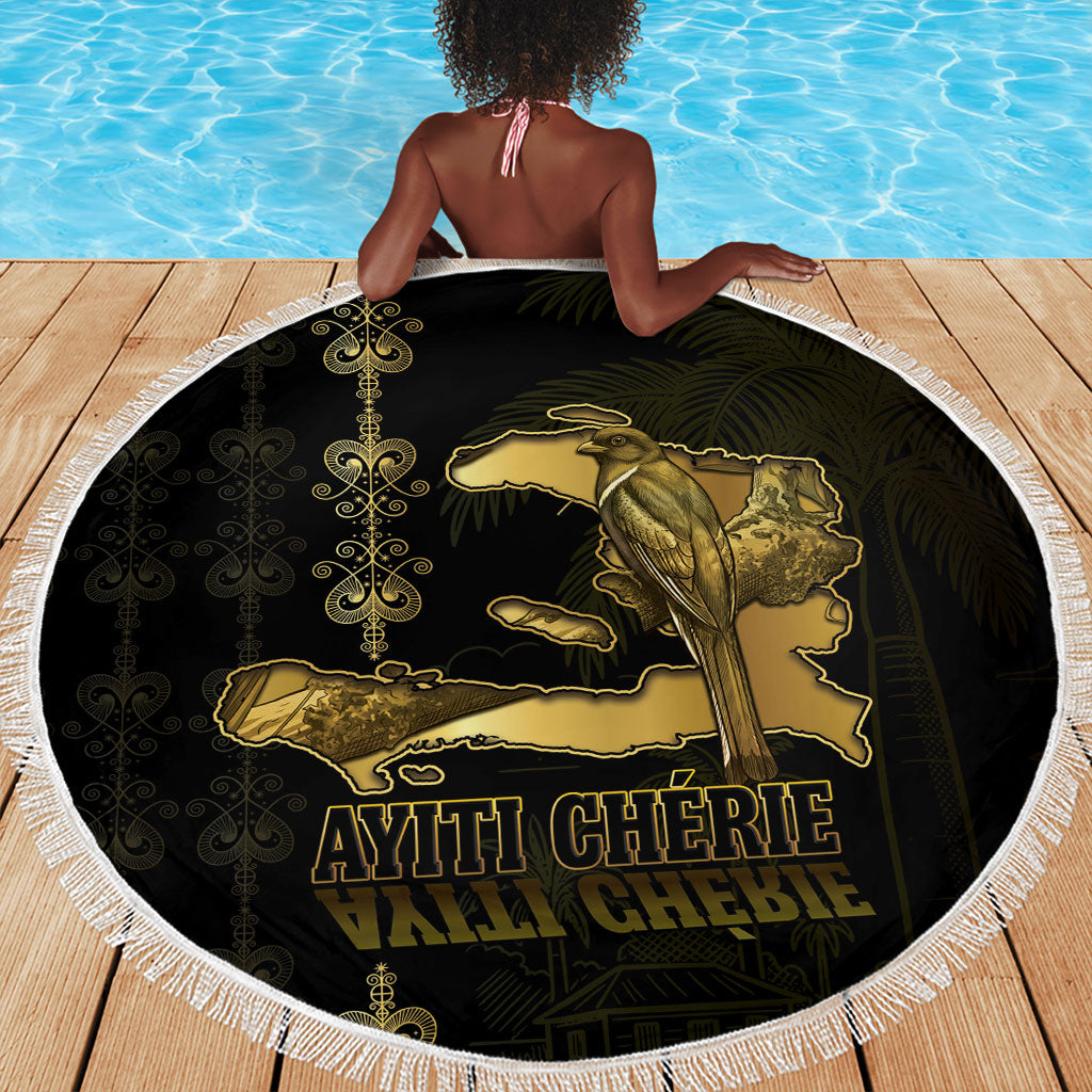 Afro-Haitians Ayiti Cherie Beach Blanket Haiti Map Kanson Wouj Veve Vodou