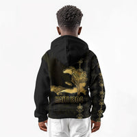 Afro-Haitians Ayiti Cherie Kid Hoodie Haiti Map Kanson Wouj Veve Vodou
